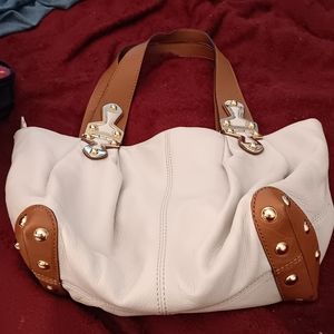 Beige And Brown Michael Kors bag leather